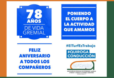 «Celebramos hoy 78 años de vida gremial. Brindamos junto a TODOS nuestros compañeros por seguir defendiéndolos y apuntalando la ACTIVIDAD que amamos, por la que a diario ponemos el cuerpo»