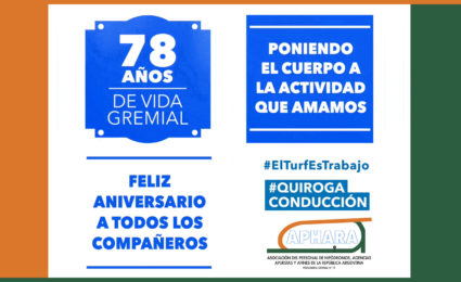 «Celebramos hoy 78 años de vida gremial. Brindamos junto a TODOS nuestros compañeros por seguir defendiéndolos y apuntalando la ACTIVIDAD que amamos, por la que a diario ponemos el cuerpo»